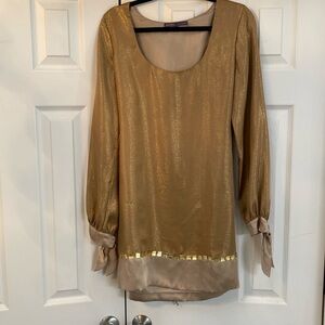 Gold Hale Bob Party Dress